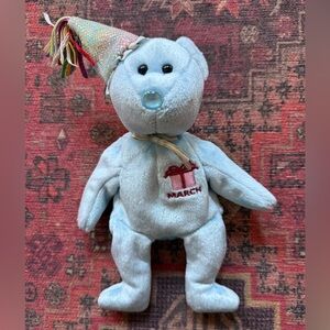 Ty March Birthday Beanie Baby Bear